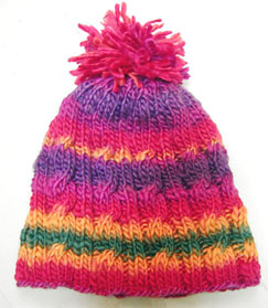 kids hat knitted with Karaoke yarn