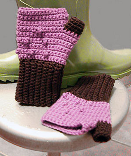 crochet wrist warmers punk style