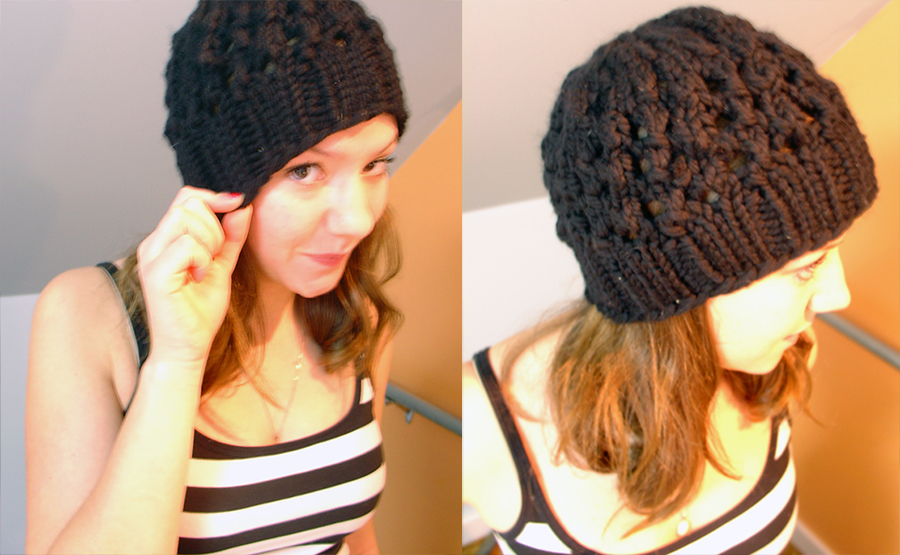 chunky knit hat pattern